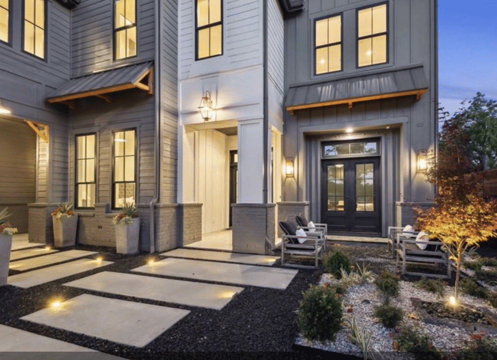 Dramatic entry to the 5,915 square foot home in The Heights (Photo by TK Images)
